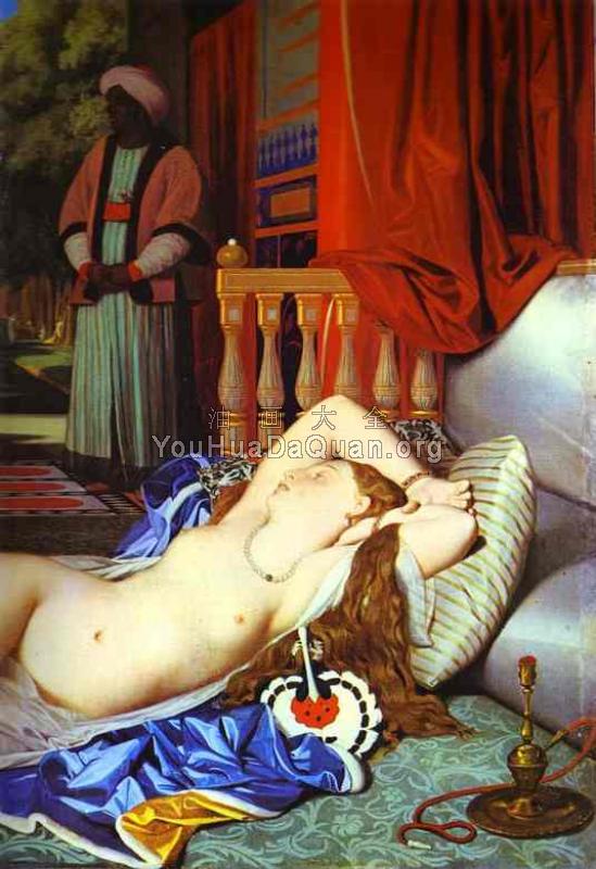 Odalisque with Slave details - 让·奥古斯特·多米尼克·安格尔
